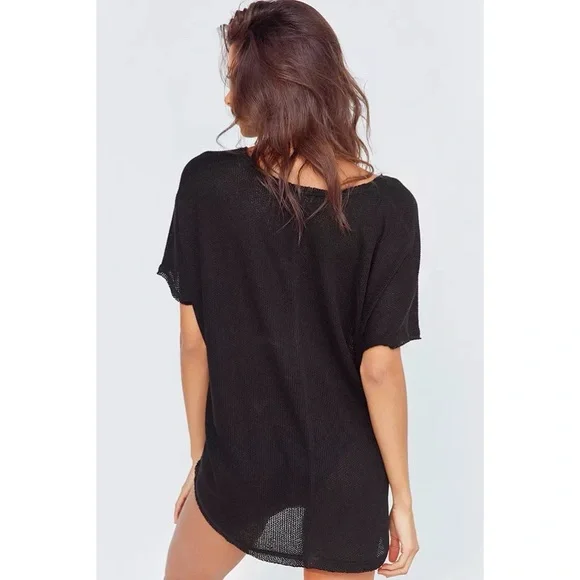OUT FROM UNDER FRANKIE THERMAL OVERSIZED TEE (BLACK) - Picture 6 of 8
